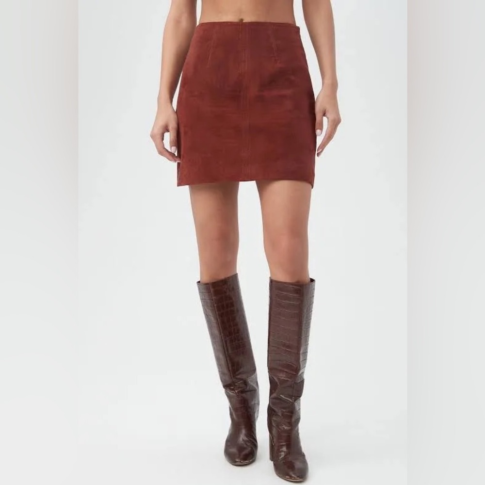Trina Turk High Wasted Mini Skirt - Mahogany NWT - size 10